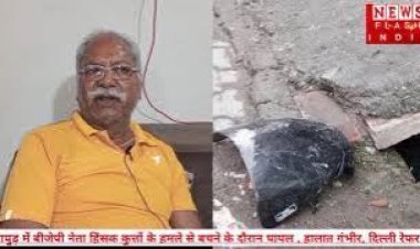 आवारा कुत्तों के हमले से बचने के दौरान हादसे में भाजपा नेता हुए लहूलुहान , हालत गंभीर , हादसा CCTV में कैद