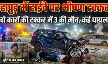 हापुड़: दिल्ली-लखनऊ हाईवे पर भीषण सड़क हादसा; गोवंश को बचाने में टकराईं कारें, स्कूटी सवार समेत करीब एक दर्जन लोग हुए ....