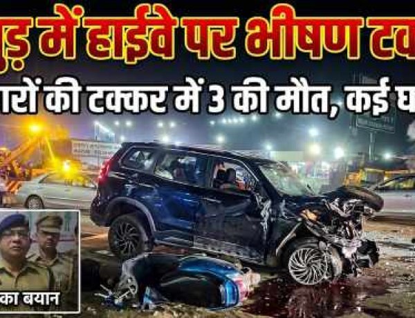 हापुड़: दिल्ली-लखनऊ हाईवे पर भीषण सड़क हादसा; गोवंश को बचाने में टकराईं कारें, स्कूटी सवार समेत करीब एक दर्जन लोग हुए ....